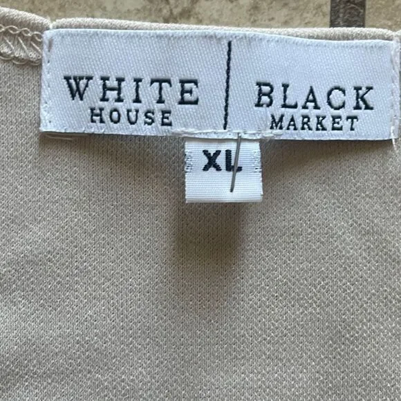 White House black‎ market women's cream sleeveless twist tank XL - Picture 7 of 8